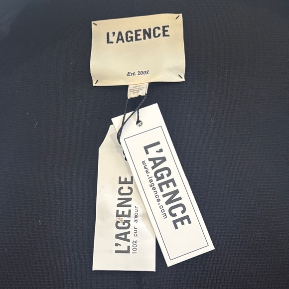 L'AGENCE Black Tailored Wool Vest with Gold Button - Picture 2 of 5